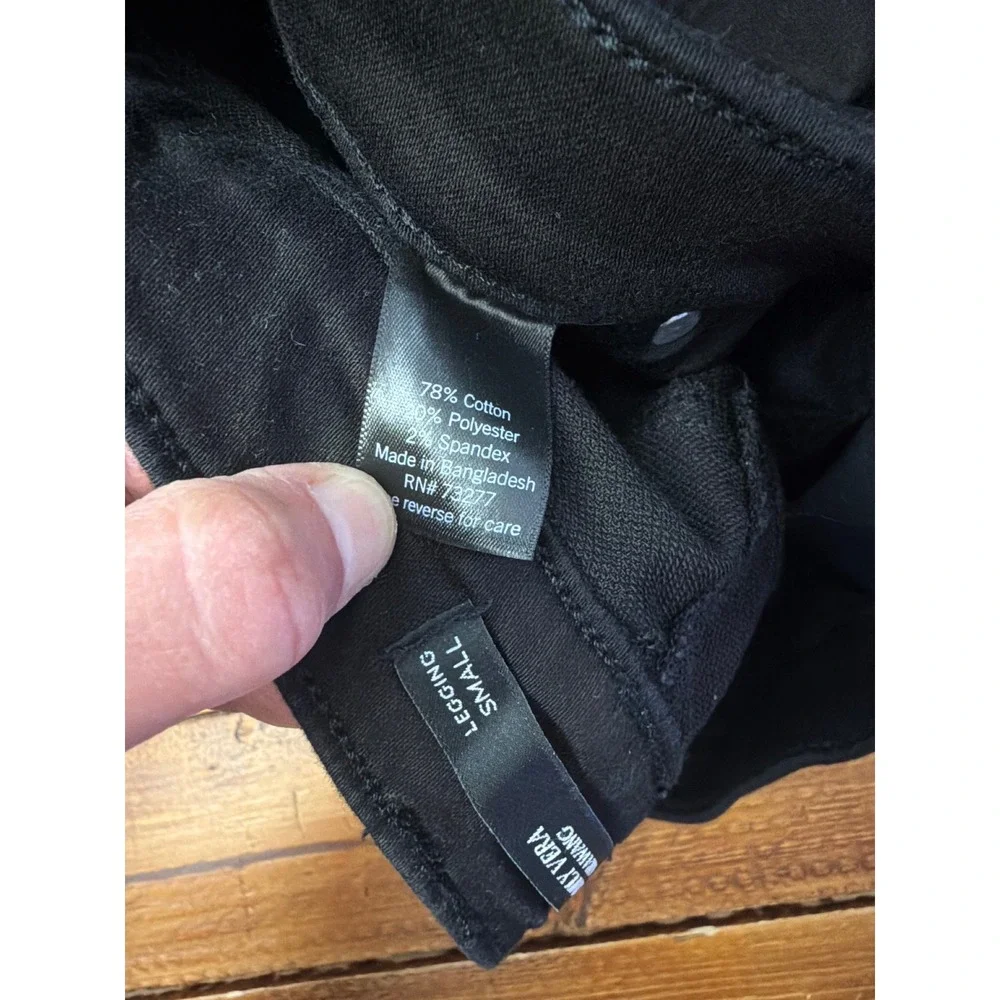 Simply Vera Vera Wang Shaping Denim Leggings Small Black Mid Rise WSV31LG16R3‎